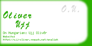 oliver ujj business card